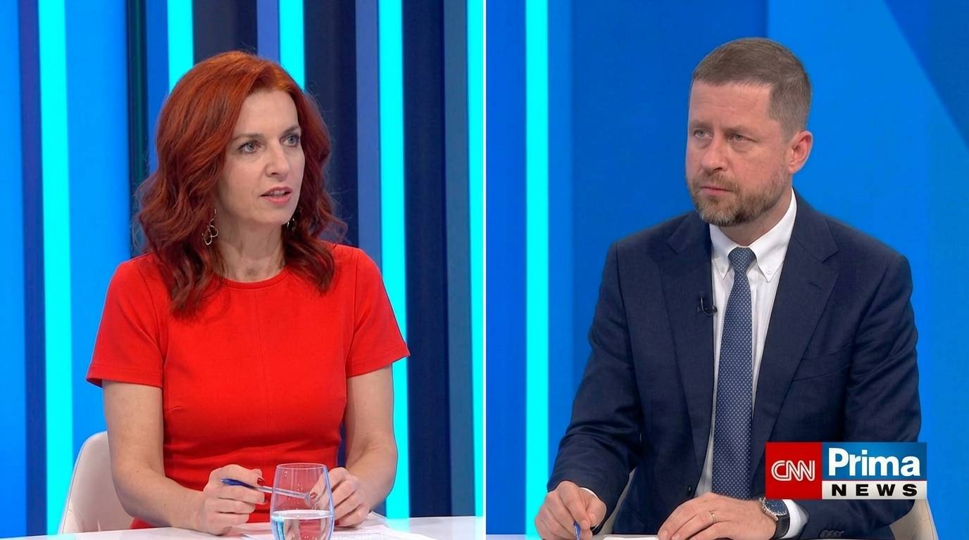 Nora Fridrichová a Aleš Michl v Parti Terezie Tománkové na CNN Prima NEWS